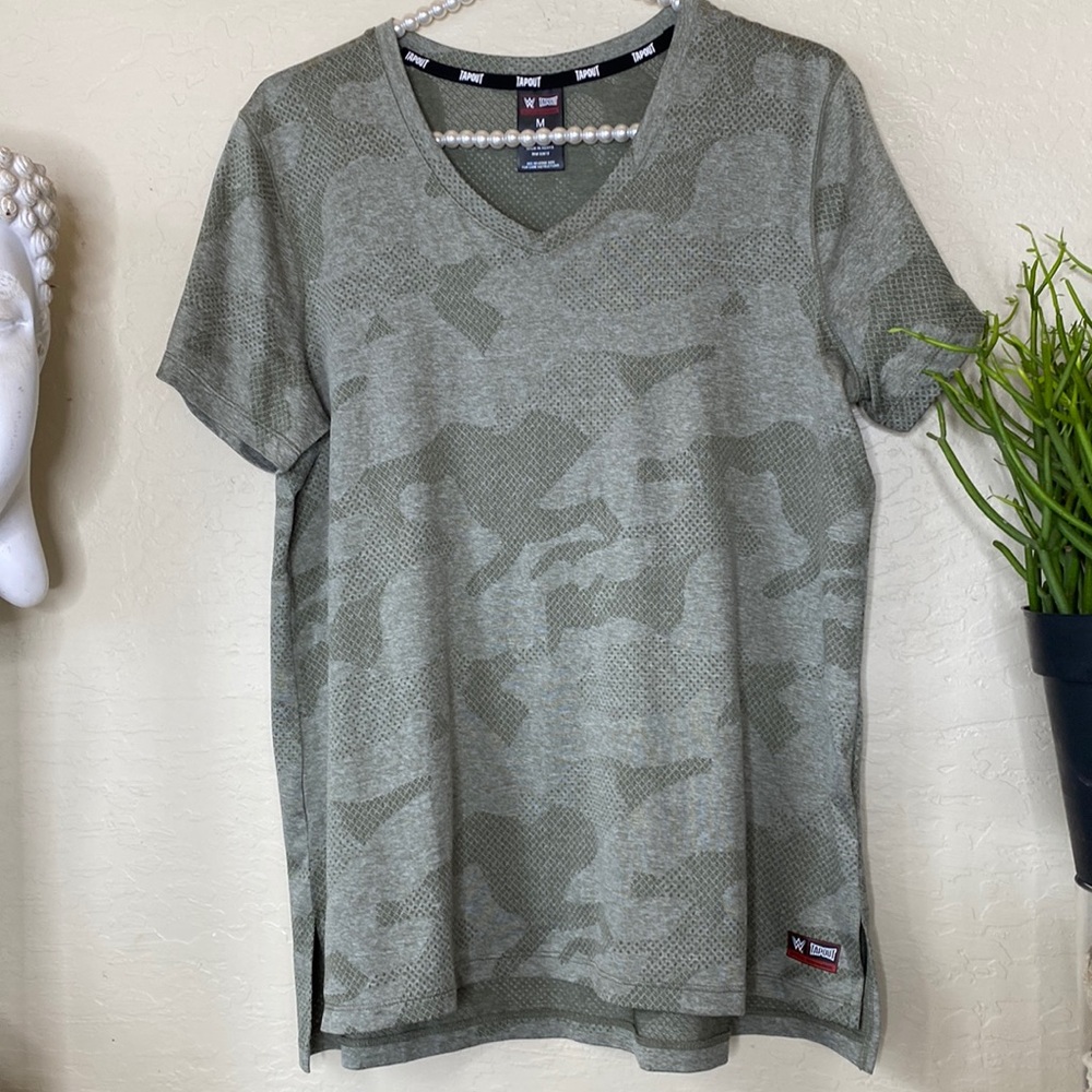 Tap out V neck Camo shirt